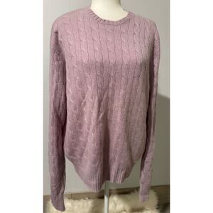 Polo By Ralph Lauren 100% Cashmere vintage lavander pullover sweater XL